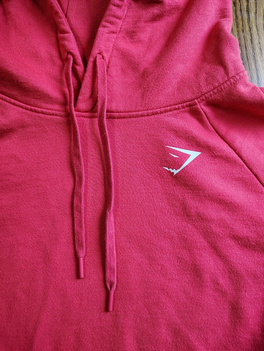 Gymshark Training Cropped Hoodie Women's Drawstring Orange sz S. - Picture 8 of 14